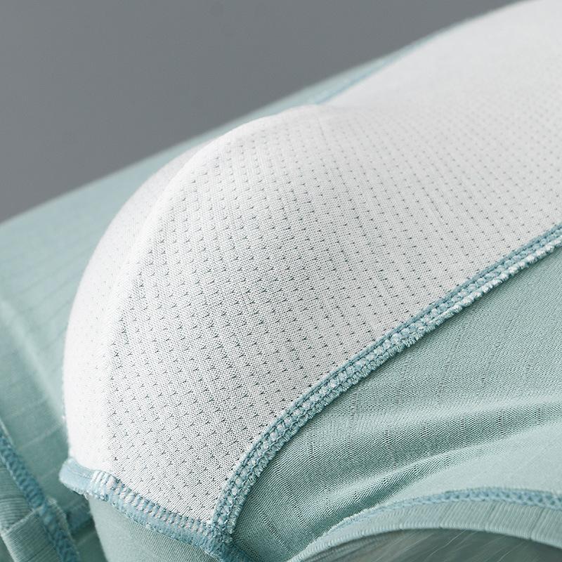 Product Introduction of Selling Solid Color Men's Underwear Youth Cotton Breathable Mid Waist Trendy Comfortable Minimal Traceless Quick-Drying 3065-PJ 14