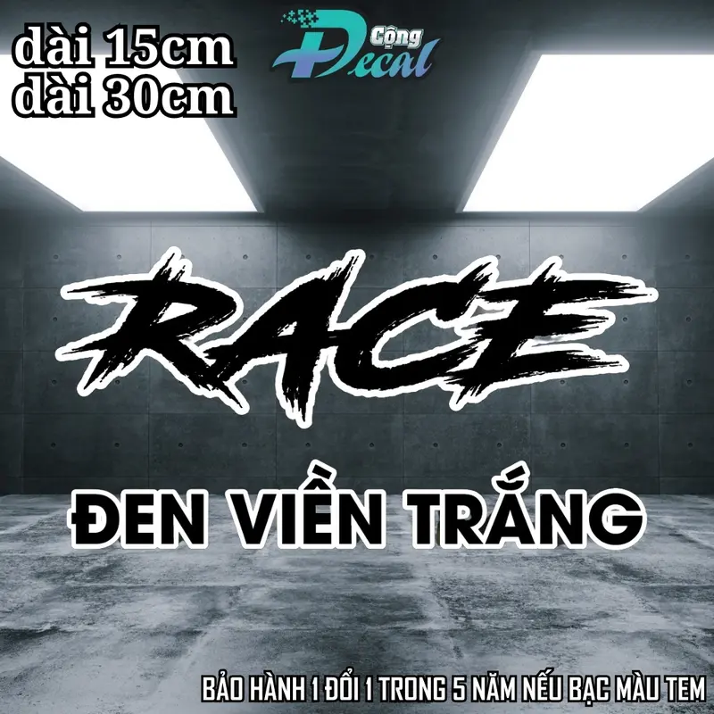 Decal trang trí xe, tem dán xe máy Race, Sticker dán các vị trí trên xe, decal cao cấp chống nước - Cộng Decal 0