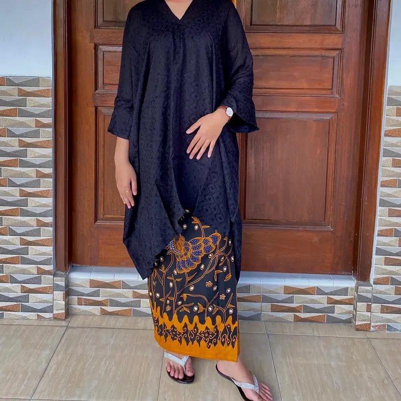 BLOUSE KAFTAN TUNIK ARUNA POLOS BATIK VISCOSE (HANYA ATASAN) 0