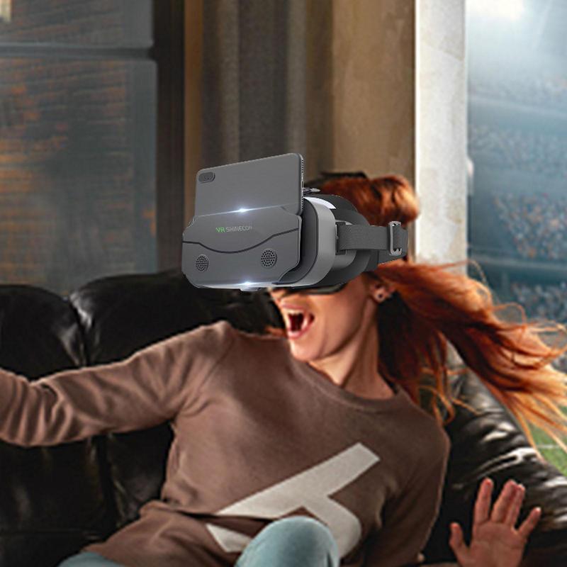 SHINECON 3D Helmet VR Glasses 3D Glasses Virtual Reality Glasses VR Headset For Google cardboard Adjustable Device Phone Smartphone - Image 5