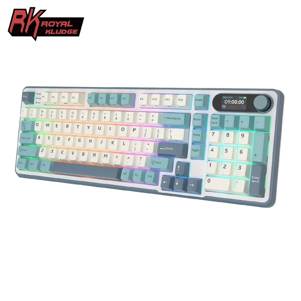 RK Royal Kludge RK S98 98 Key Tri-Mode RGB Wired Bluetooth 2.4G ...