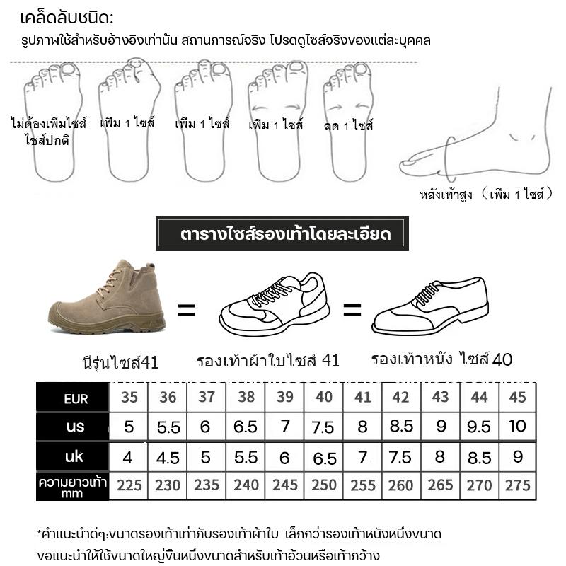 Product Introduction of Safety Boots รองเท้าบูท กันลื่น ป้องกันการชน และป้องกันการเจาะ สีกากี 39-45 พร้อมส่ง 0