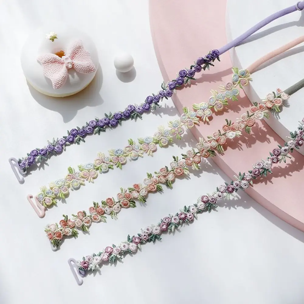 Fashion Event2 1 pair New Anti-slip Floral Bra Straps Adjustable Flower Shoulder Straps Polyester Elastic Lingerie Strap Belt Wedding Party Dress