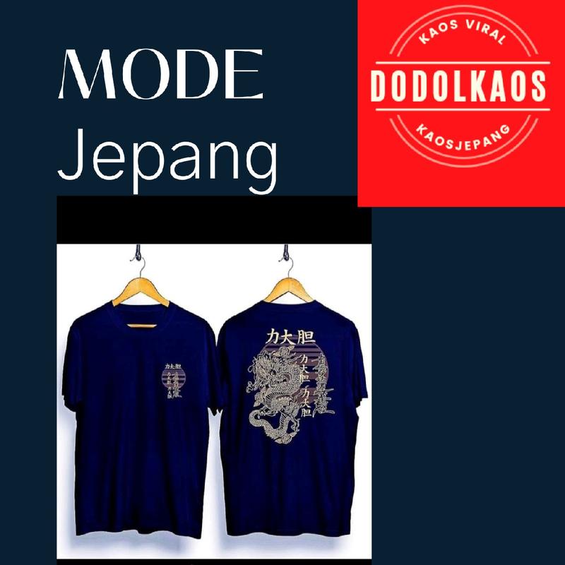kaos Jepang viral Santai Santai Crew Neck Lembut 0