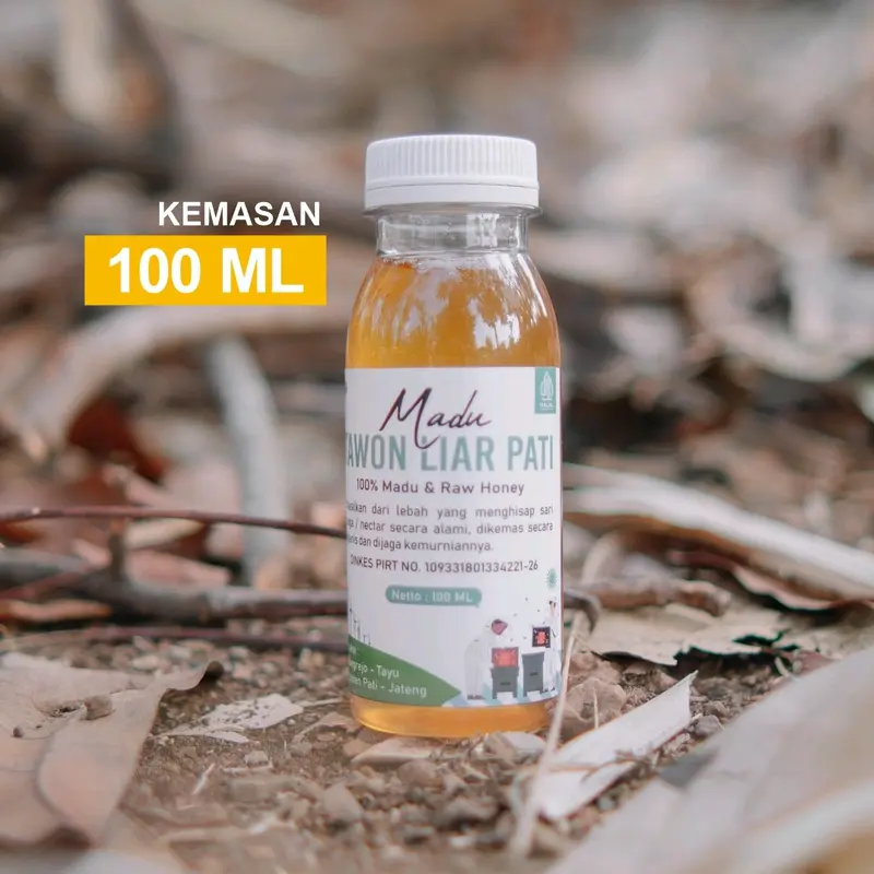 Madu Murni Alami kemasan botol Tawon Liar Pati Honey 3