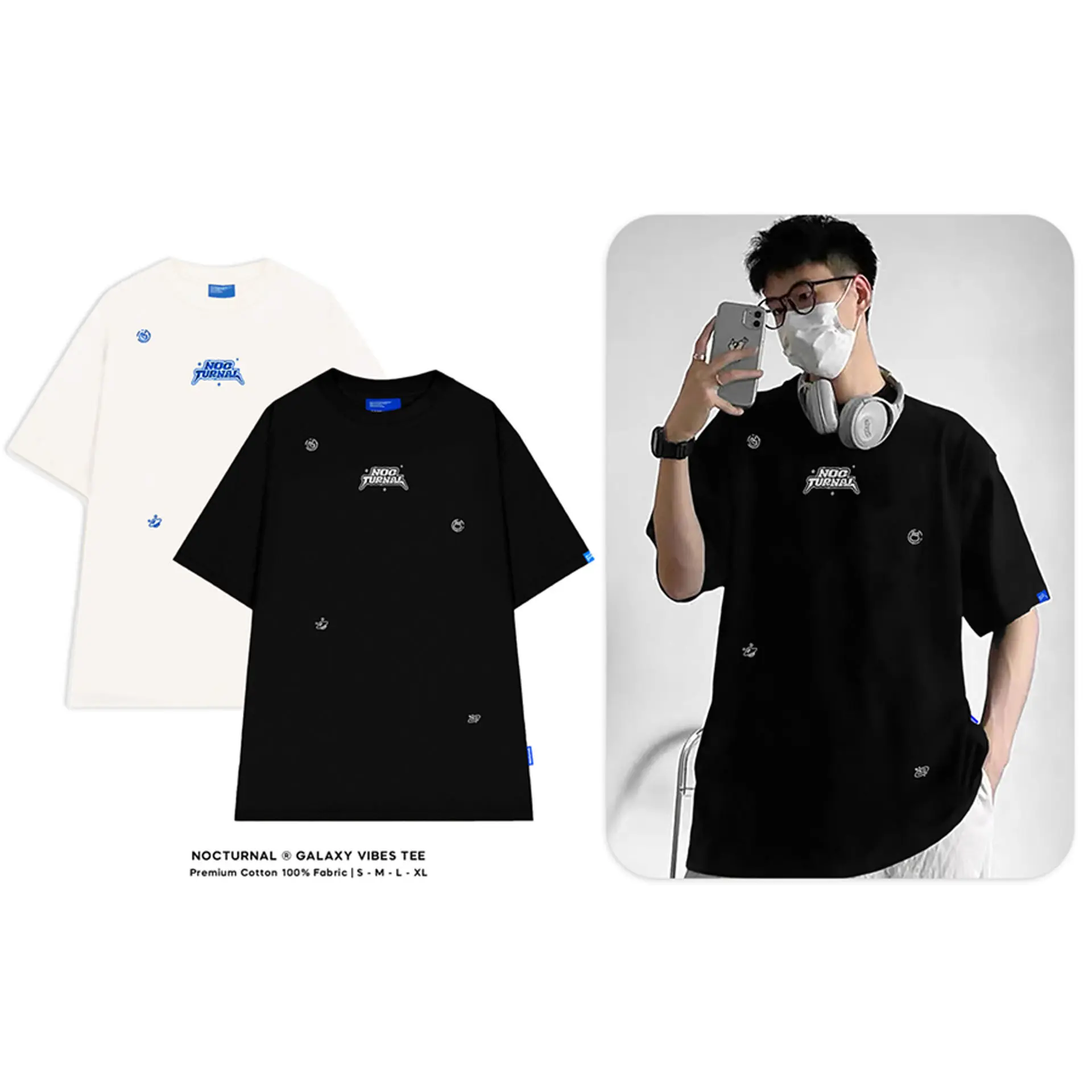 Áo Thun NOCTURNAL Galaxy Tee Cổ Tròn Cotton