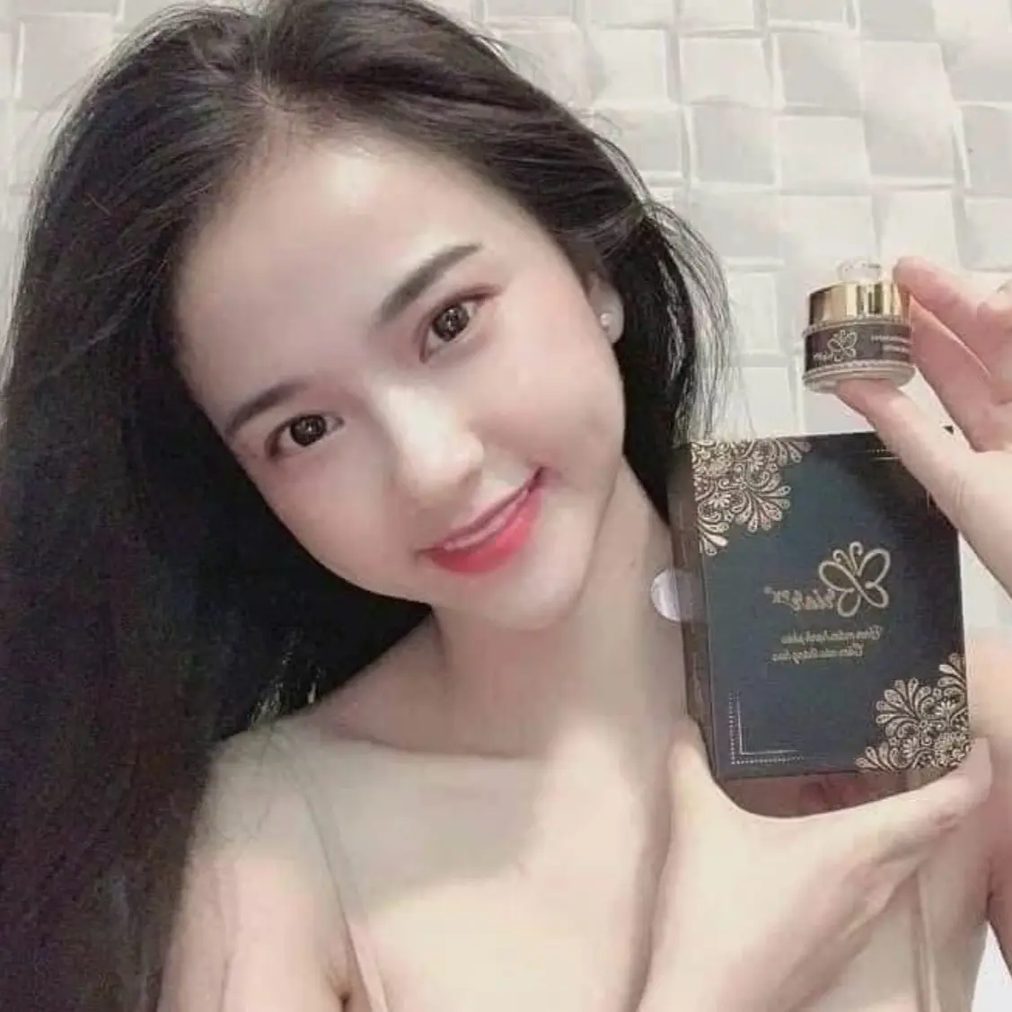 ( có che tên ) Hạt  Ngọc  dạng viên  -hỗ trợ làm sạch dưỡng ẩm dành cho nữ (1 hộp 10 viên) )