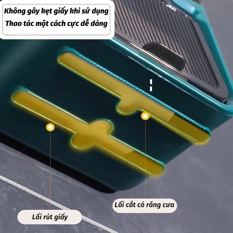 Hộp Đựng Giấy Vệ Sinh Dán Tường Có Lắp Đậy chống Nước 6