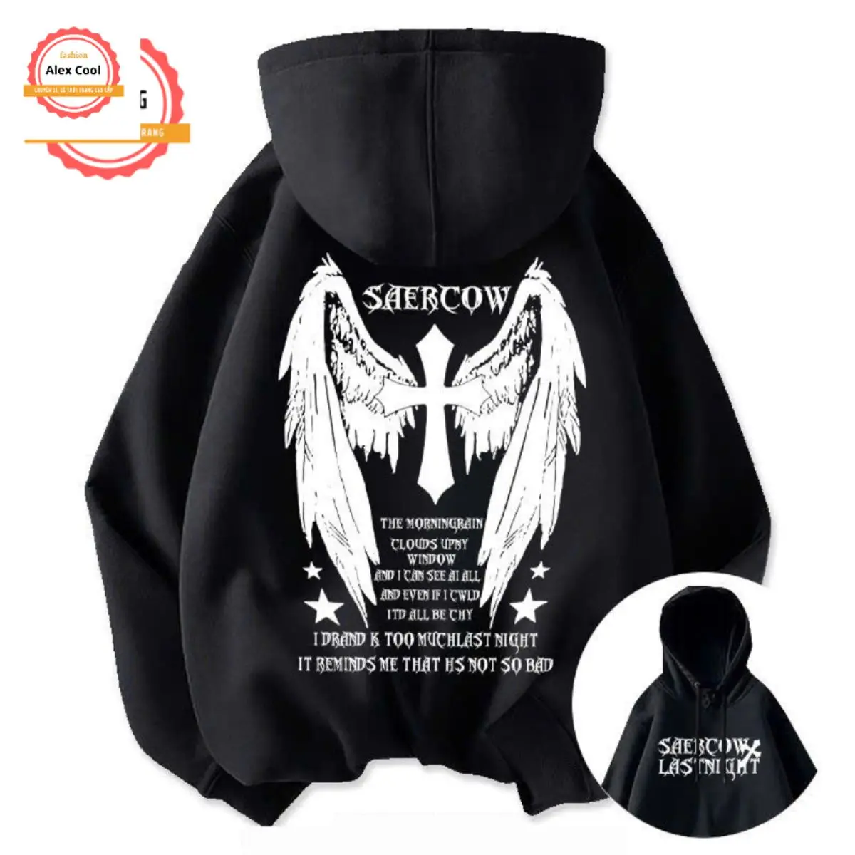 Áo hoodie nam unisex dày dặn form rộng chất nỉ bông có mũ trùm đầu - Alex cool HD007