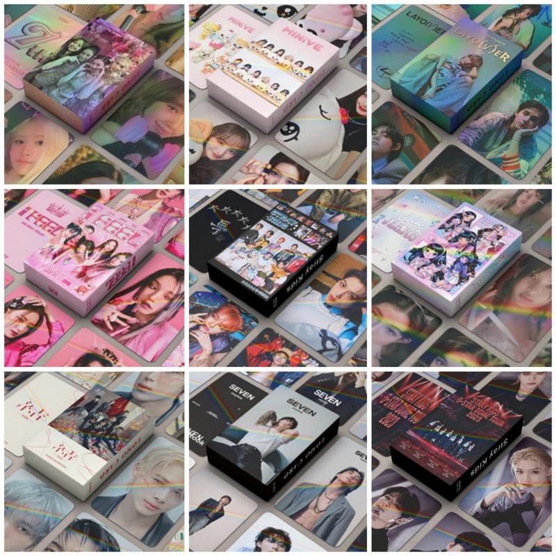 [kstuffind] LOMO CARD HOLOGRAM BOYGROUP GIRLGROUP MURAH 55PCS PHOTOCARD HOLO LOMOCARD EN SKZ BP NWJNS 0