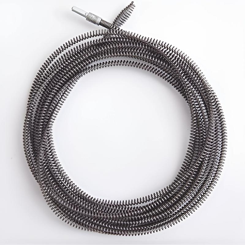 Dây thông tắc cống, thông bồn cầu lò xo INOX siêu bền 10m lắp cùng máy khoan đã có đầu nối