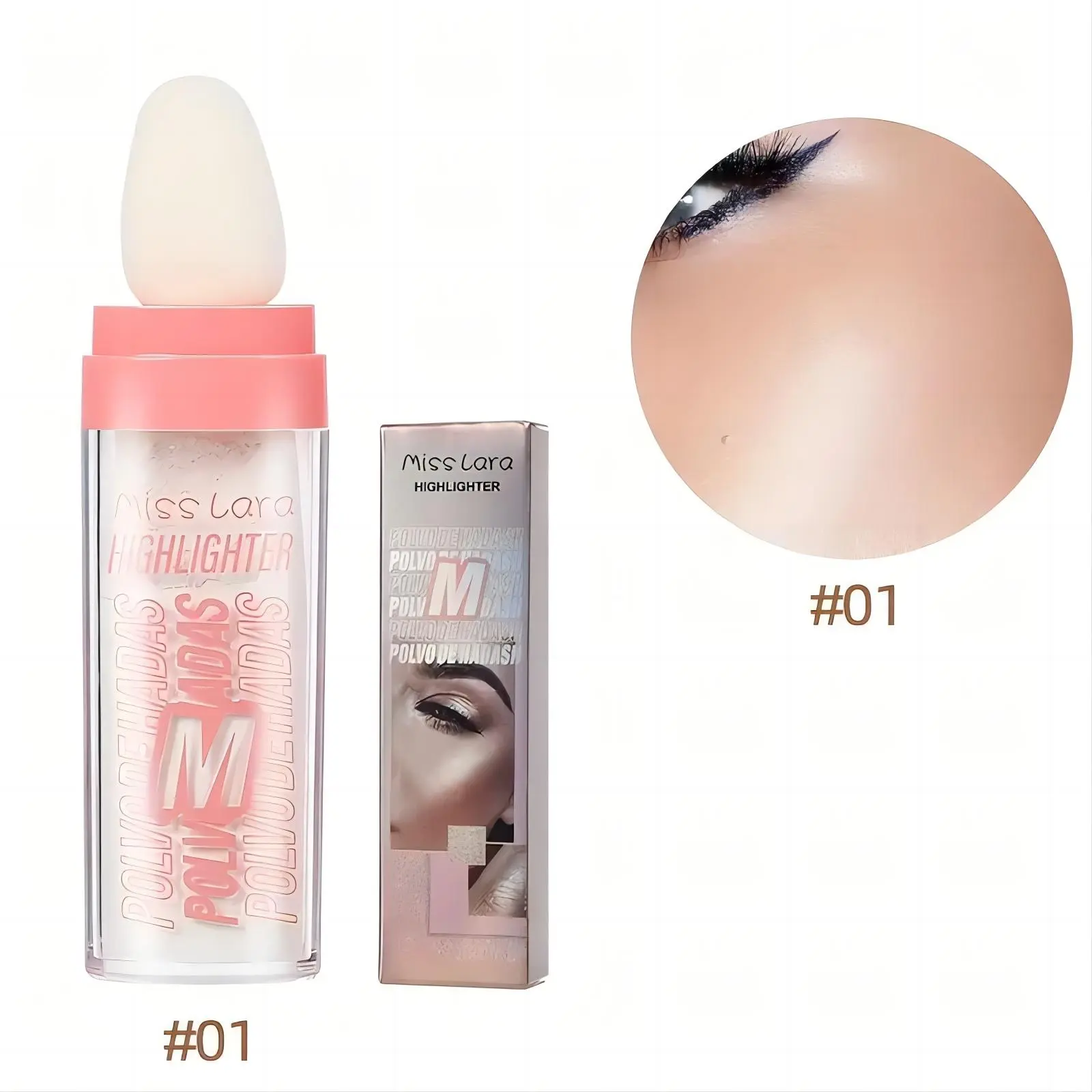 Glitter Highlighter Powder for Face & Body, Shimmering Pearly Face Highlighting Stick, Natural High Gloss Make Up Stick for Girls & Women, Makeup Accessories