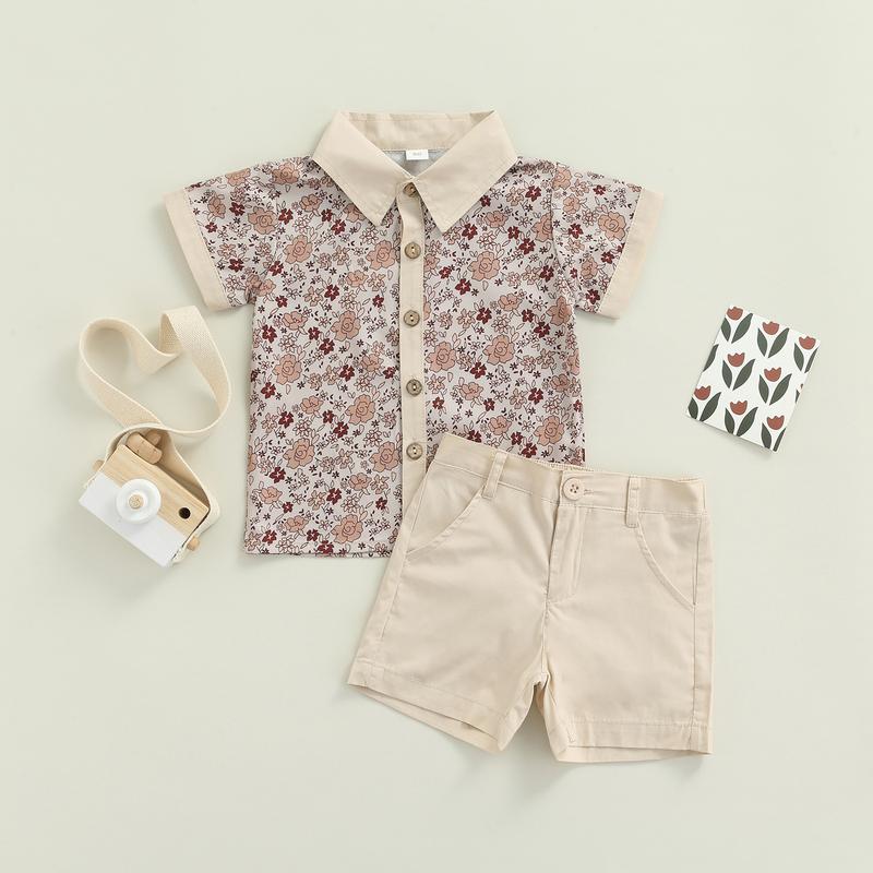 Fashion Print Split Joint Turndown Collar Short Sleeve Two Pieces(3 colors) Fashion Print Split Joint Turndown Collar Short Sleeve Two Pieces(3 colors)