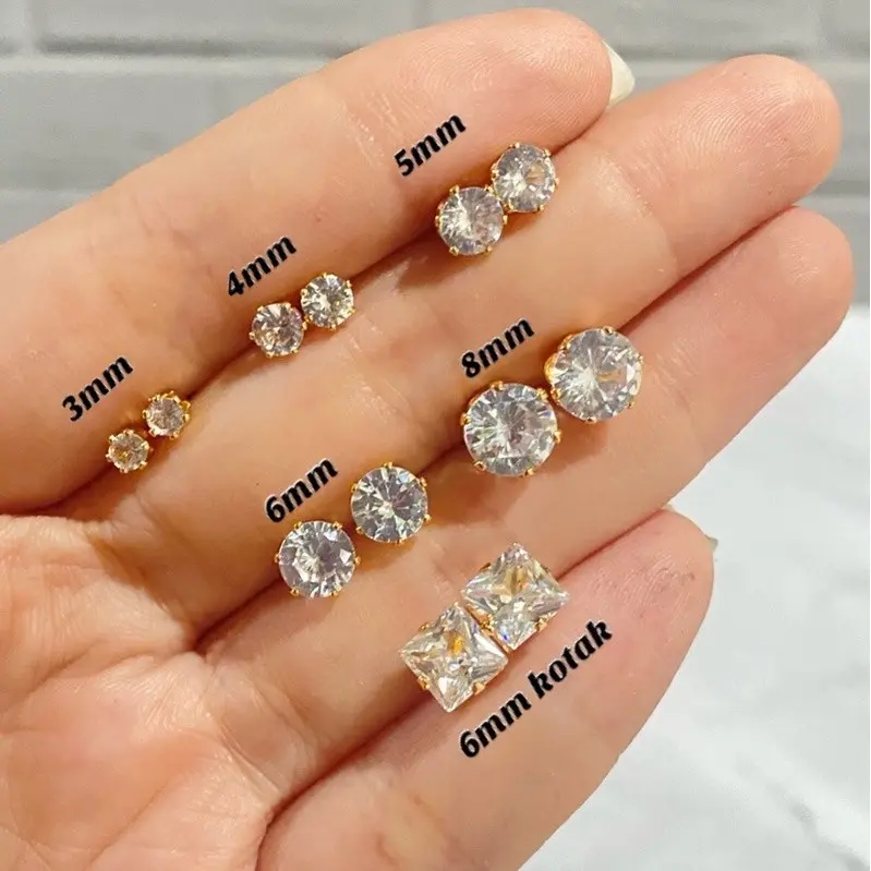 ANTING TUSUK DESY PERMATA SILVER GOLD TITANIUM anti karat tidak mudah luntur