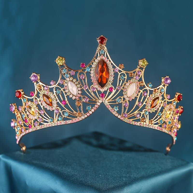 1pc Exquisite Rhinestone Tiara Crown - Elegant Baroque Style Hair Accessories For Women And Girls, Perfect For Wedding Decors, Photography Props, Stage Performance, And Fashion Shows - Durable, Sparkling, And Crystal Design 5