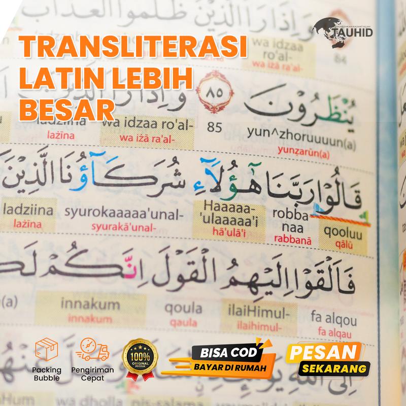 Promo Bundling Duo Latin 4 Code A4 + Iqro QR - Mushaf Alquran Latin dan Terjemahan - Alqosbah 4