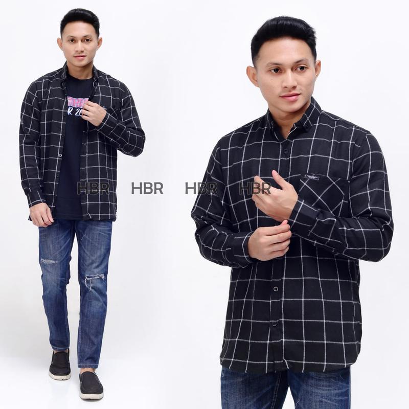 KEMEJA FLANEL PRIA LENGAN PANJANG MOTIF GARIS-GARIS DISTRO PREMIUM IMPORT 3