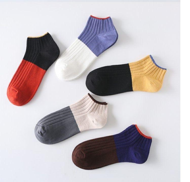 Product Introduction of Tất Nam, 10 Đôi, Thiết Kế Đơn Giản, Ống Ngắn, Tất Sọc, Thêu Kính, Tất Mắt Cá Chân Phong Cách Nhật Bản Menswear 3