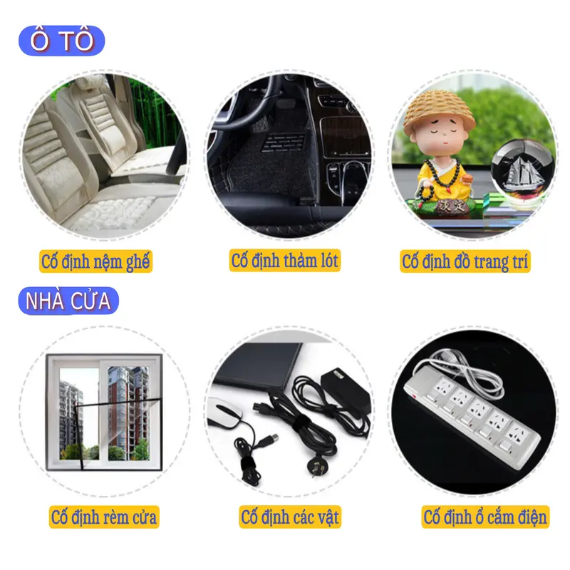 Combo 10 Miếng Dán Băng Keo Xốp 2 Mặt Siêu Dính Nhiều Kích Thước 1