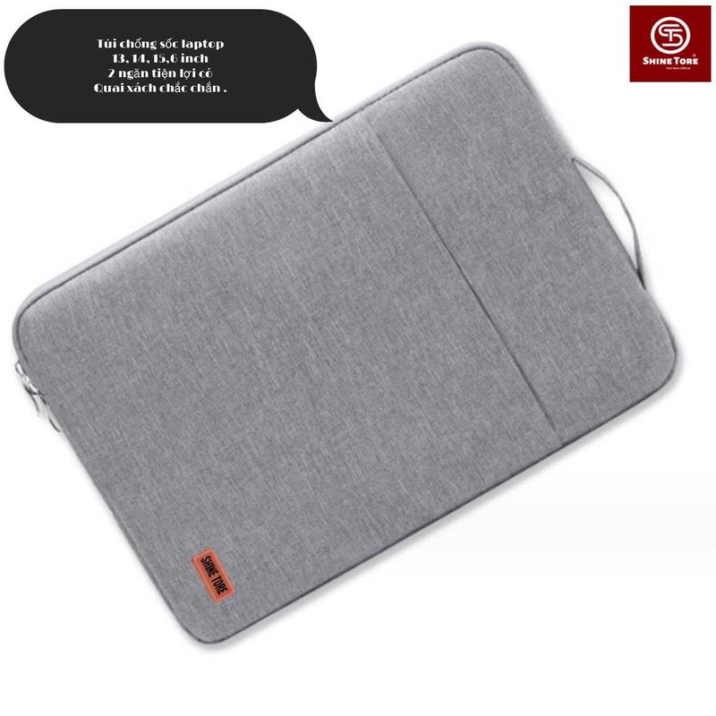 Túi chống sốc laptop có TAY CẦM size 13, 14 , 15.6 inch ST-004 Bag Nam Chữ Nhật Đeo Vai Balo