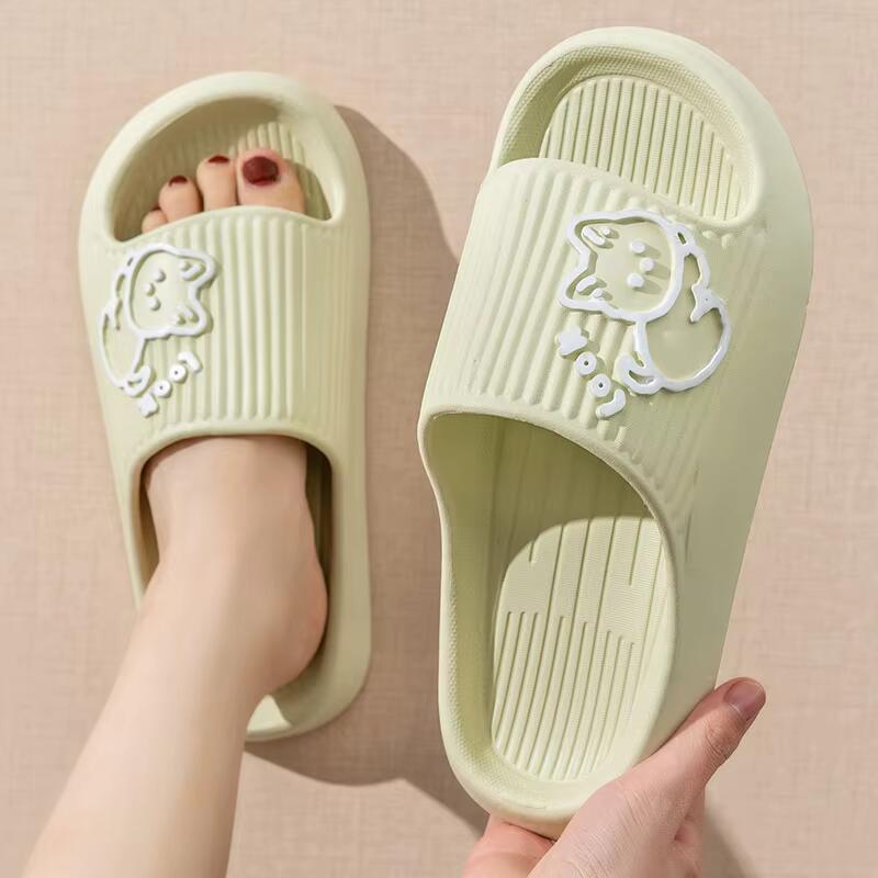 Dép Lê Mùa Hè, Dép Đi Trong Nhà Phòng Tắm, Đế Bằng, Chống Trượt, Thiết Kế Hoạt Hình Gấu, Thích Hợp Đi Biển, Dép Nữ, Dép, Dép, Thích Hợp Sử Dụng Trong Nhà Và Ngoài Trời, 2023 DéP Slipper Women Có Quai Hoa 0