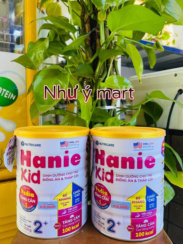 Nutricare- combo 2 lon sữa công thức Hanie Kid cho bé 800g date mới kèm quà