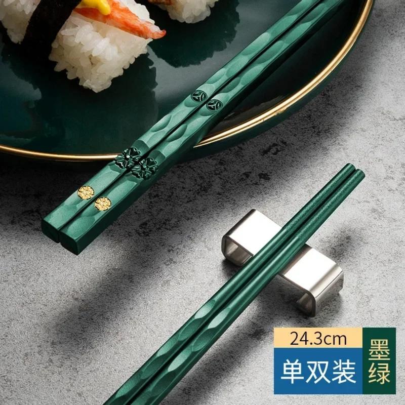 1/5Pairs High Quality Japanese Non-Slip Chopsticks Korean Home Hotel Restaurant Portable Healthy Food Stick For Sushi Chopsticks 6