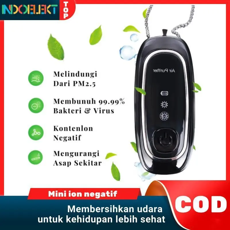 Bisa COD Mini Ionizer - Portable Kalung Air Purifier Necklace Ion Negatif Listrik
