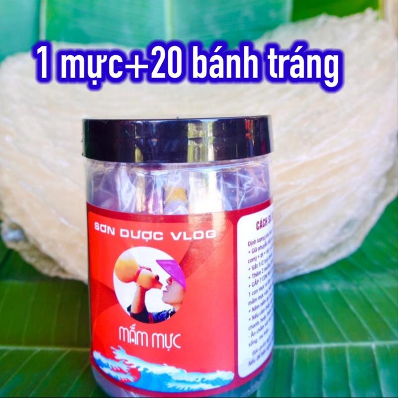 Combo 20 bánh tráng mì+1 hủ mắm mực đặc sản Sơn Dược