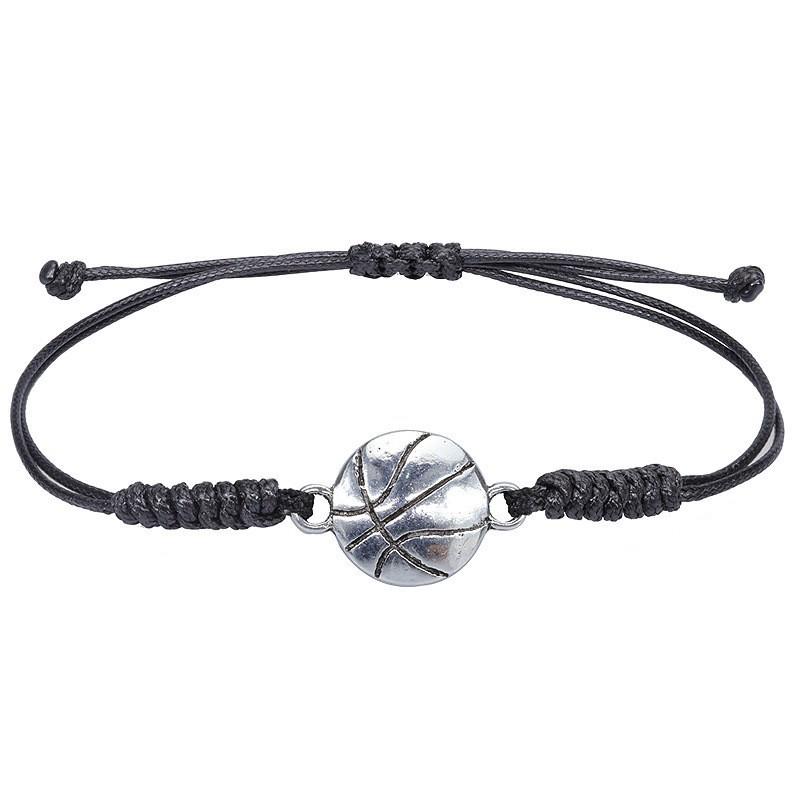 Product Introduction of Cross-Border Hot-Selling Handmade Woven Baseball Soccer Basketball Volleyball Alloy Bracelet Source Factory Wholesale 15