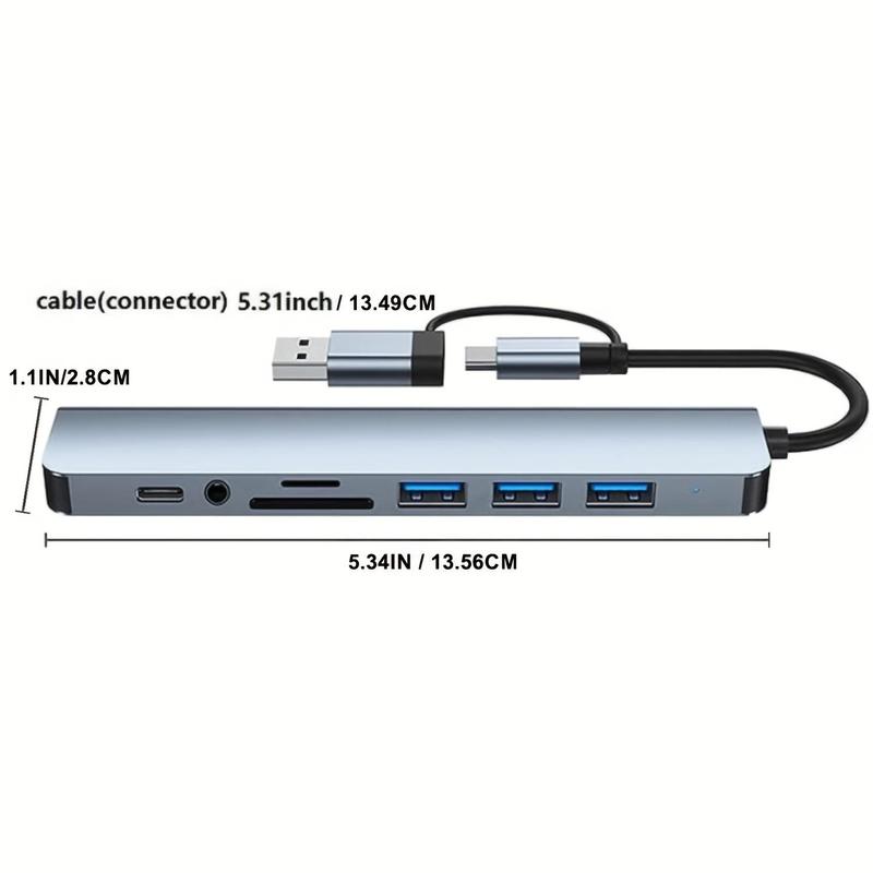 USB 3.0 Hub, 1 Count USB A/USB C Hub, Multi-port USB Splitter Docking Station For MacBook Pro/Air, Computer Accessories 1