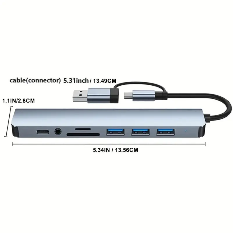USB 3.0 Hub, 1 Count USB A/USB C Hub, Multi-port USB Splitter Docking Station For MacBook Pro/Air, Computer Accessories 1
