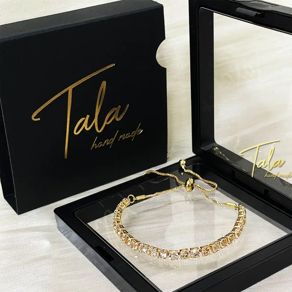 TALA hand made Bracelet Gold Jewelry Women Bracelet Gold Bracelet Adjustable With Premium Gift Box Women's Tennis