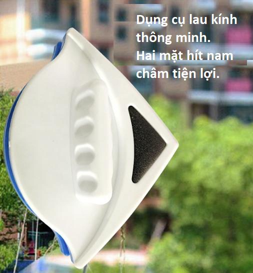  Dụng cụ lau kính 2 mặt hít nam châm tam giác Sử dụng lực hút nam châm cực mạnh giúp bạn vệ sinh cực tốt. 