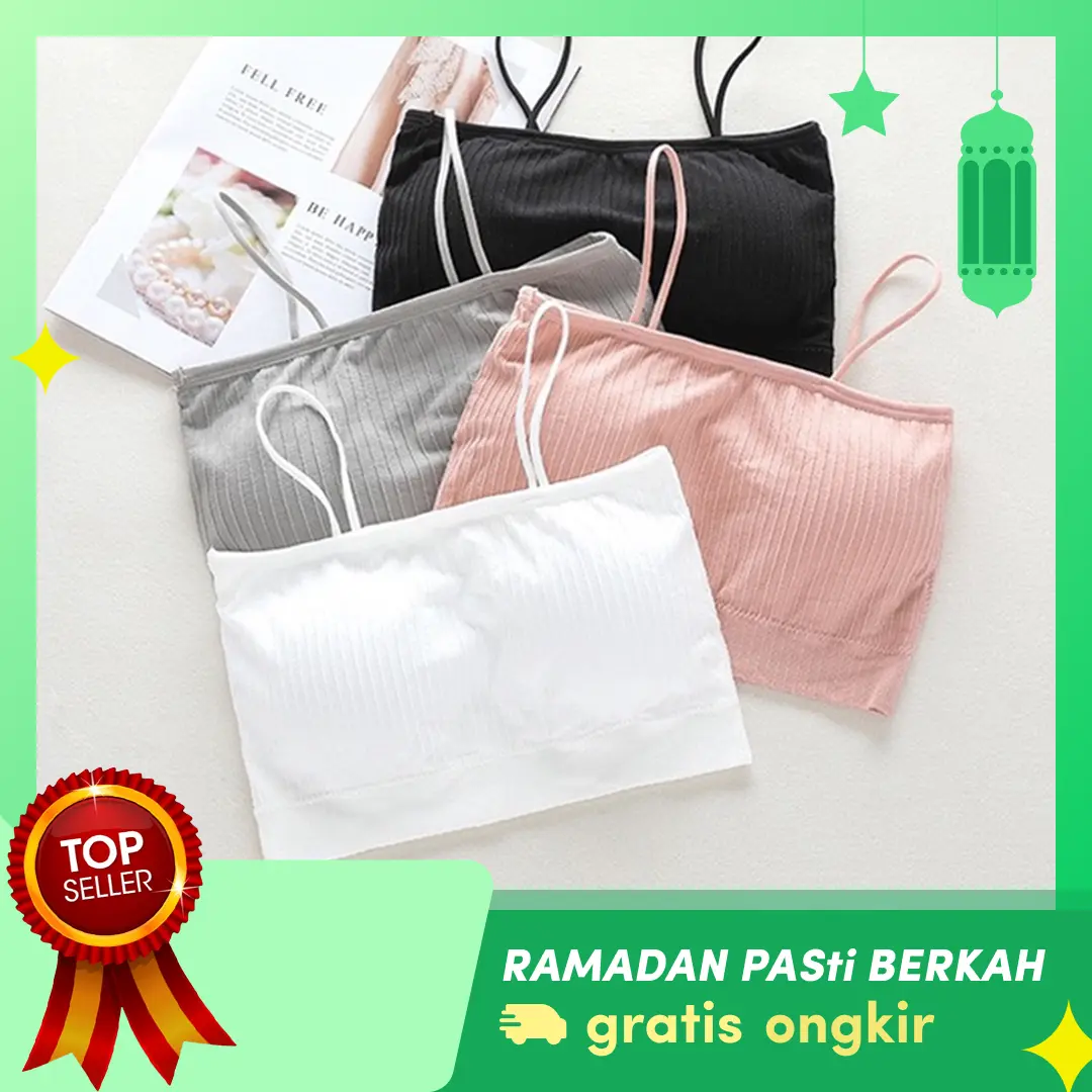Bra Cewe Kemben Seamless Pakain Dalam Wanita Crop Top Bralette Bh 1012