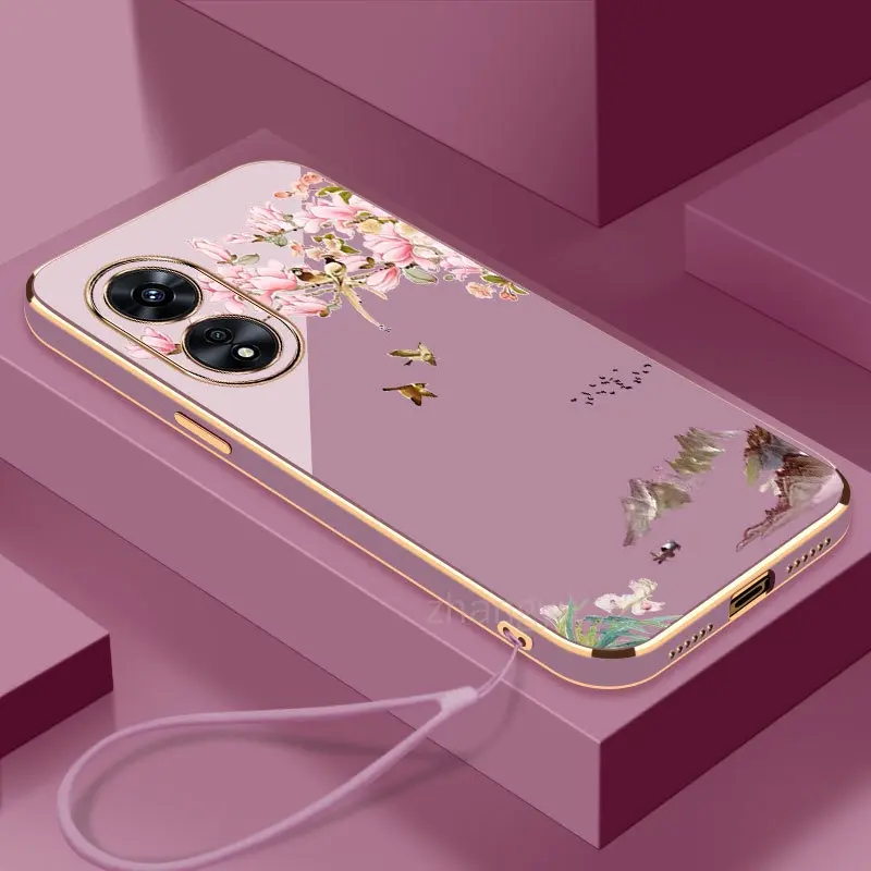 Casing OPPO A38 4G A58 4G A78 4G A58 5G A78 5G A98 5G TPU phone case ultra-thin protective case straight edge shockproof latest soft shell phone case