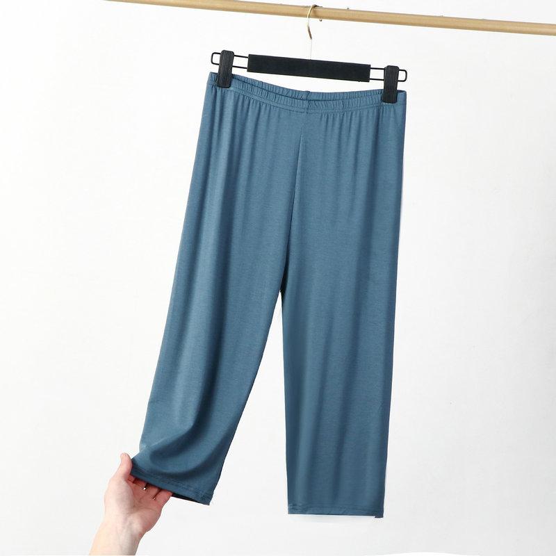 Product Introduction of Women's summer cropped pants modal thin home cotton plus large size high waist slim pajamas Loungewear Nightwear Womenswear Lingerie Homewear Pjs Trouser Basic Minimalist 15