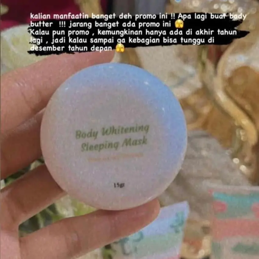 (DAPAT 3 BEBAS PILIH ) Butter RSD / Body Whitening Sleeping Mask 15gr