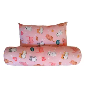 BANTAL GULING 1 SET / PAKET BANTAL GULING ANAK KARAKTER MOTIF  PINK CAT