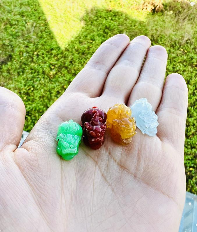 Mặt Dây Chuyền Tỳ Hưu Ngọc Cẩm Thạch, Nhiều Màu