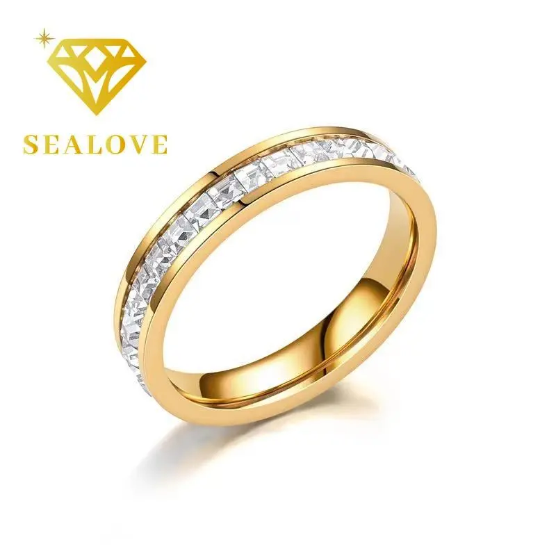 SEALOVE nhẫn kim cương giả nhẫn đẹp nhẫn nữ cho học sinh 6