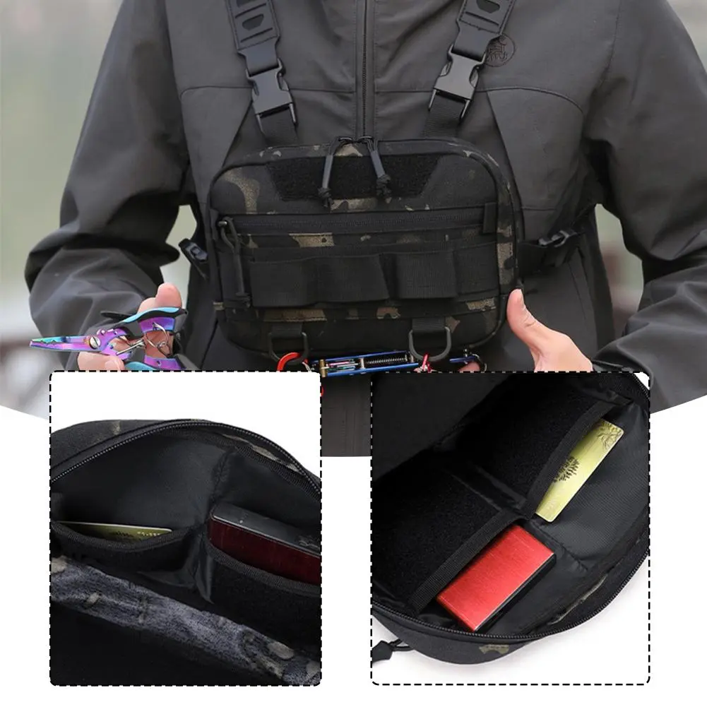 Luya Bag New Tactical Chest Bag Male Chest Bag Camouflage Vest Hanging Outdoor Riding Bag Belt I2A5