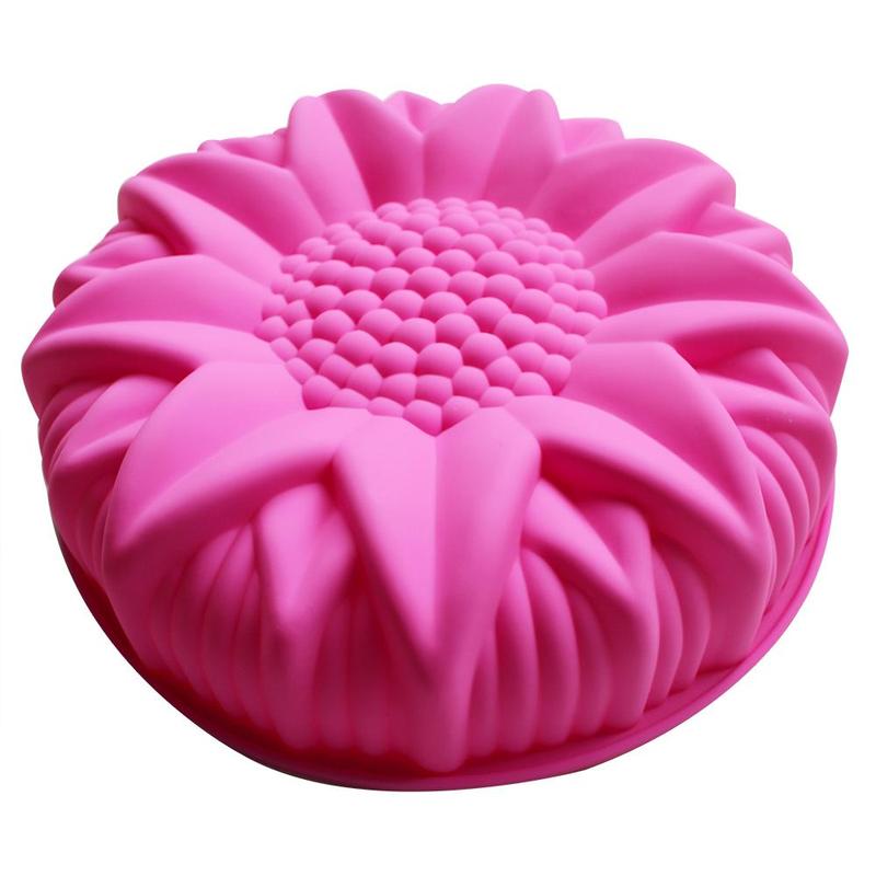 Sunflower Shaped Silicone Cake Mold, 1 Count Heat Resistant Baking Mold, Kitchen Baking Tool for Pudding Jelly Mousse Cake, Bakeware 6