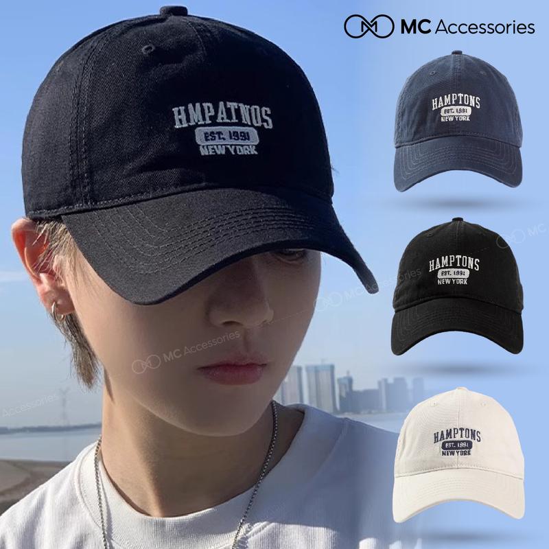 Mũ lưỡi trai thêu chữ HAMPTONS form mềm Jussy Official nón lưỡi trai nam nữ cá tính Cap