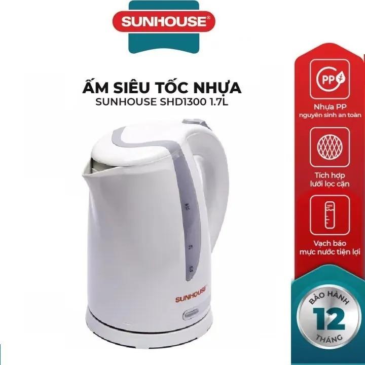 Bình đun siêu tốc nhựa Sunhouse SHD1300 dung tích 1.7 lít - Tự ngắt thông minh