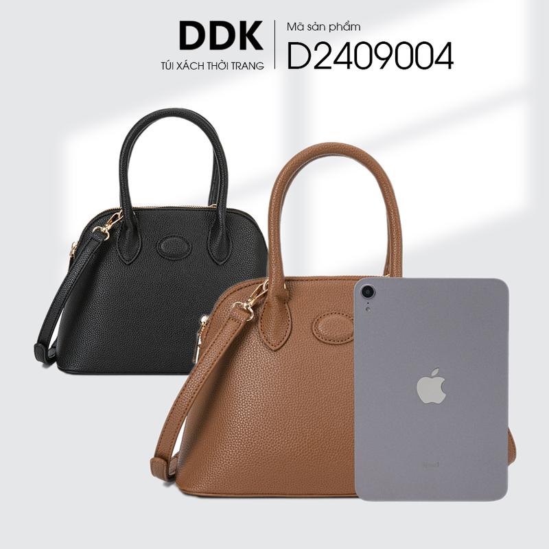 DDK Túi Xách Nữ Thời Trang Cao Cấp D2409004 Có Dây Đeo & Dây Khóa Kéo Kim Loại Đeo Vai Bag Màu Nâu Đen Sang Trọng D2409004