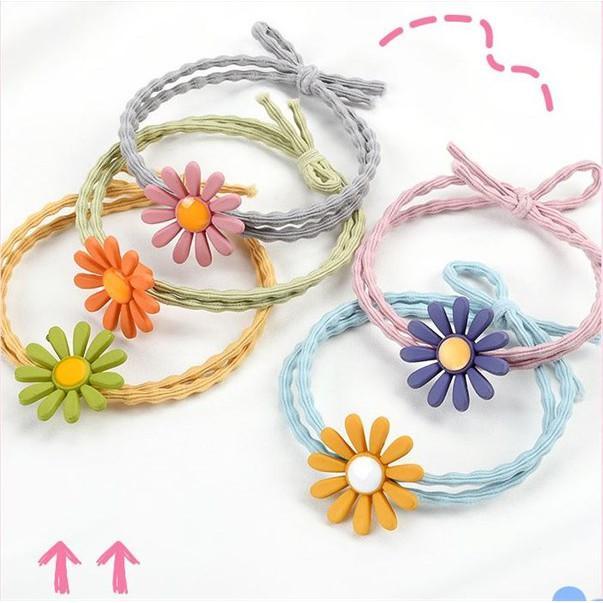 Dây Thun Buộc Tóc Hình Hoa Mẫu Ngẫu Nhiên 1 Sợi Dây Cột Tóc Nữ Women 2