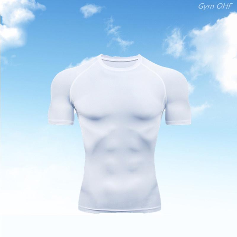 Compression särk Quick Dry Jõusaali Jooksu T-särk Meeste Fitness Jalgrattasärk Meeste suve T-särk_voghion.com