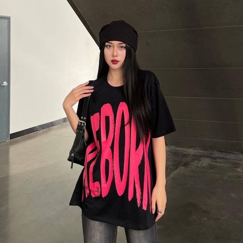 ÁO THUN IN CHỮ “REBORN” COTTON Cổ tròn Top Đen reborn  áo aothun 4