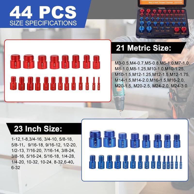 Product Introduction of Nut & Bolt Sizes Checker, Nut & Bolt Sizes Measuring Tool, Professional Measuring Tool for Complex and Narrow Areas 6